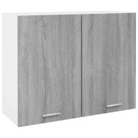 vidaXL Armario colgante “Lyon” madera de ingeniería envejecida en color Madera antigua/Blanco/Gris sonoma y más | diseño vintage industrial ideal para cocina salón comedor - details 2