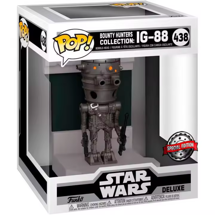 Figura Pop Deluxe Star Wars Bounty Hunters Ig-88 Exclusive-Figura de Vinilo Coleccionable - Idea de Regalo- Mercancia Oficial - Juguetes para Niños y Adultos - Movies Fans - Muñeco para Coleccionistas y Exposición - 1
