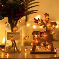 Cadena De Luces Navideñas 2M Con 20 LEDs De Santa Claus Y Navajas De Nieve Encendidas Por Batería Para Fiestas De Año Nuevo Y Bodas Decoración De Arco Iris De Hadas - details 8