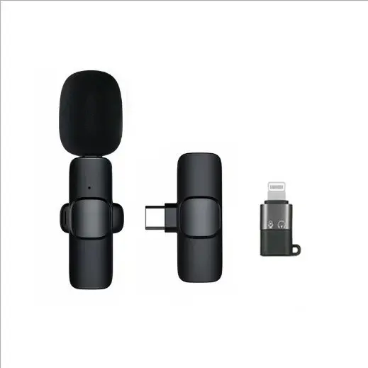 Microfono de solapa inalambrico profesional 2 Pack Cancelación de ruido Grabacion Cristalina con USB-C para iPhone 15 Pro Max, iPad, Android, Live Streams - 1