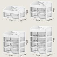 Organizador De Maquillaje Grande Capacidad Caja De Almacenamiento Para Joyería Y Cosméticos Plástico Ecológico Para Cajones De Muebles De Vestir - details 0