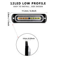 Luz De Advertencia LED Para Coche Estroboscópica De Emergencia Para Camiones Y Remolques Con 12 LEDs Pattern Diversos Para 12V 24V Instalación Universal - details 3