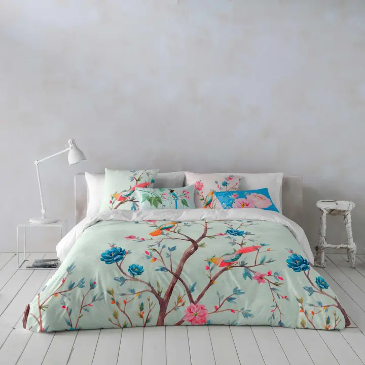 ICEHOME - Funda Nórdica Estampada - Algodón Extrasuave - Incluye 1 o 2 Fundas de Almohada - Cama 90/135/150/180 cm - AMALIA - 1