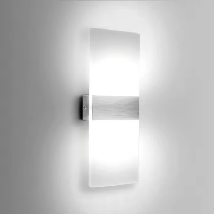 Aplique de pared LED de Aluminio Moderno de 6 W, iluminación de pared interior, Luces para Cocina, Escalera, dormitorio, Blanco - 1