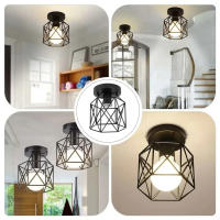 Luz De Techo Retro Estilo Americano E27 Para Pasillo Luces De Entrada Hogar Sala De Entrada Armario De Ropa Luces De Balcón LED - details 6