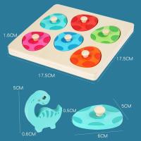 Puzzle De Dinosaurio De Madera Juego Educativo Montessori Para Niños Juguete De Aprendizaje Temprano De 3D Regalo Para Niños De 3-6 Años - details 10
