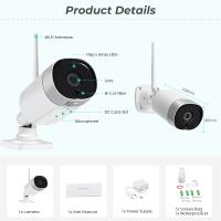 Cámara De Seguridad IP ABUNTU 5MP Exterior Con Visión Nocturna En Color WiFi H.265 Metal Bullet CCTV APP ICSEE Audio Bidireccional - details 1