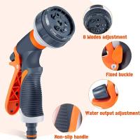 Pistolas de Agua para Jardín, Duchas de Jardín, aspersores de Jardín, La Pistola rociadora de Jardín de 8 funciones es adecuada para Regar el césped, LaVar Automóviles y limpiar carreteras. - details 0