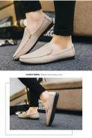 Zapatos Casuales Para Hombre Lona Slip on Loafers Moda Lujo Zapatos De Vestir Formales Para Boda Y Fiesta Talla Grande - details 19