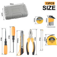 Juego De Herramientas Domésticas 13/24 Piezas Con Estuche De Almacenamiento Plástico Uso En Reparaciones De Coche Y Hogar - details 1