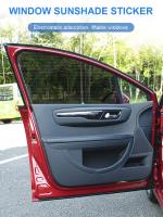 1/2Pcs Pegatinas De Coche DIY Protección Solar Cubierta De Ventana Negra PVC Con Agujeros Pequeños Para Lado 42x38cm - details 0