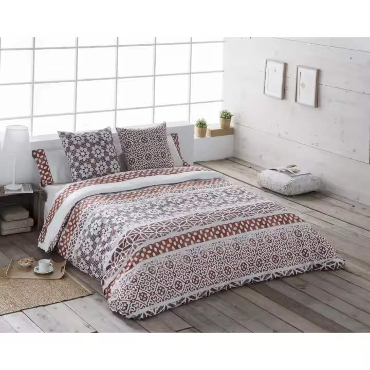 JVR - Funda nórdica juego de 2 piezas modelo ETNIC - Tejido 100% Algodón - Estampado digital - Fabricado en España - Cama 90/105/135/150/160/180 - 1