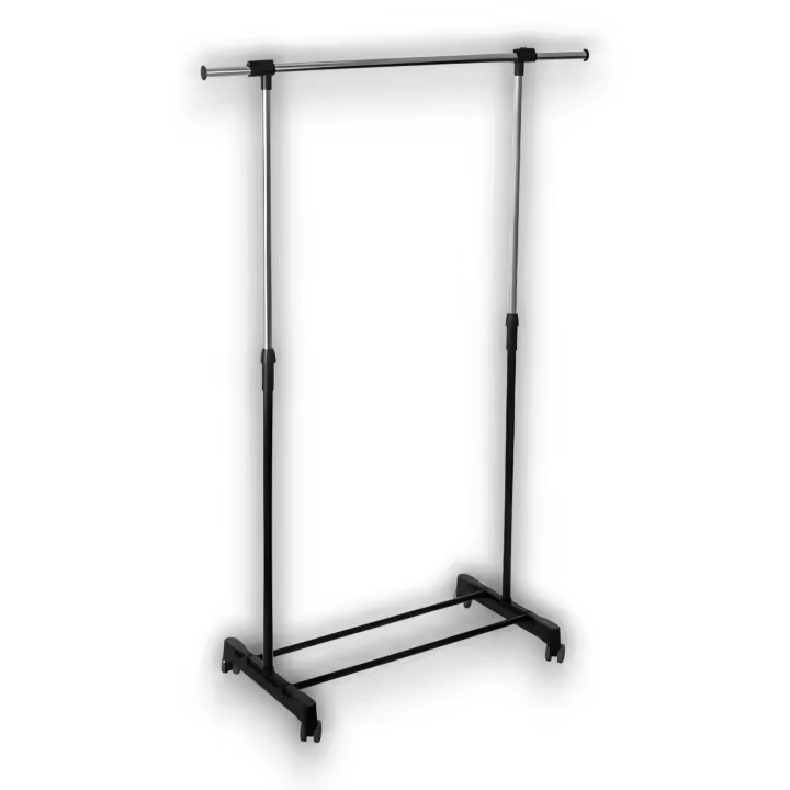 Perchero de Pie con Ruedas 360º - Perchero Tipo Burro Metálico & Plástico - Dimensiones 42x158x144cm - Extensible Hacia La Izq & Der - Ajustable Hacia Arriba & Abajo - EMIPRO. - 1