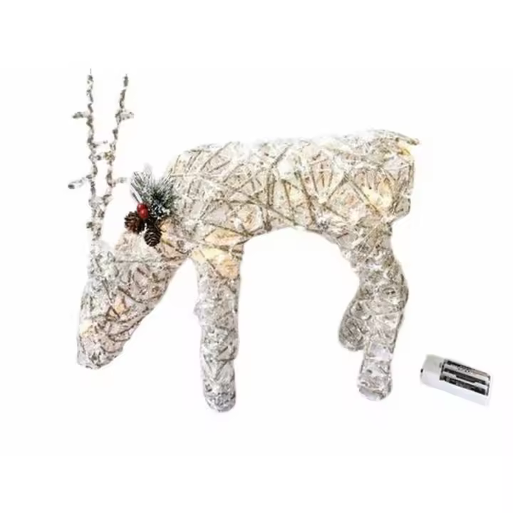 Gerimport Adornos y Modelos Navideños Reno Decoración Navidad 15 Leds Cálido 40 Cm - 1