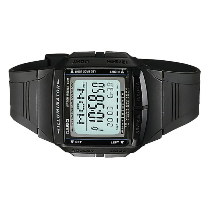 reloj unisex clásico digital Casio Databank DB-36-1A Telememo 30 LED Hora doble water resist 50m - 1