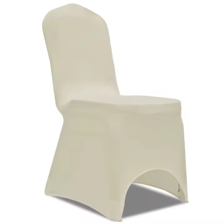 vidaXL Fundas elásticas para sillas color crema 100 unidades - 1