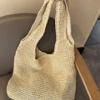 Bolsa de playa de paja para mujer, bolsa de playa tejida de verano, bolso de mano de hombro, bolso bohemio - details 2