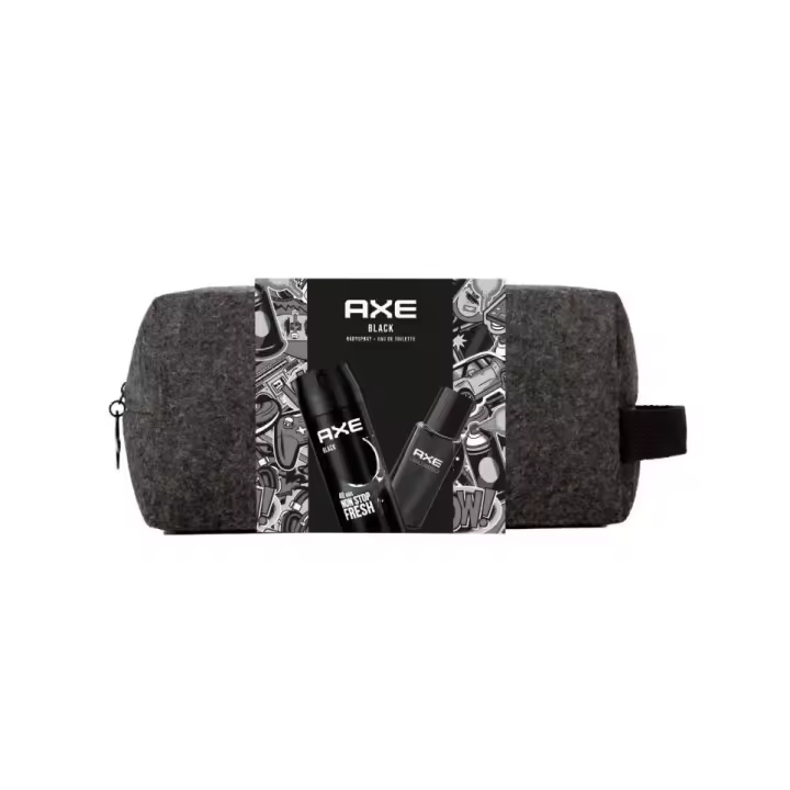 AXE BLACK NECESER + EDT 75 ml SPRAY + DEO SPRAY 150 ml - 1