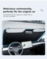Parabrisas Antisol Para Tesla Model 3 Highland Model Y 2016-2024 Protector De Calor Y UV Visera Accesorios De Coche Material 100% Poliéster - details 7