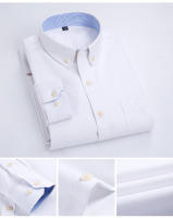 Camisa De Manga Larga Para Hombre Estilo Clásico Y Elegante De Textil Oxford Con Patrón Cuadriculado Moda Slim Social Para Negocios Y Ocio - details 16