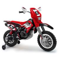 INJUSA - Moto Eléctrica Infantil de Cross Thunder Max VX | Motos a Batería para Niños de 3 a 6 Años | Batería 12V | Acelerador en Puño | Freno Eléctrico | Bandas de Goma EVA en Ruedas | Ruedas Estabilizadoras | Velocidad máx. 6 km/h | Color Rojo y Negro - details 1