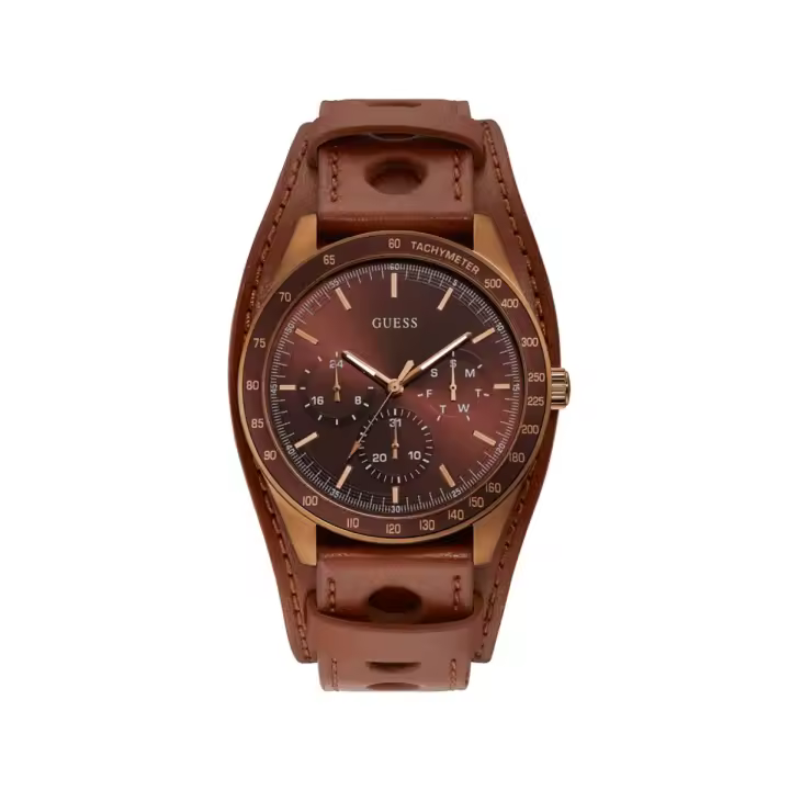 Reloj Guess Hombre Deportivo Montana W1100G3 44mm Piel Genuina Acero Inoxidable - 1