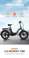 Bicicleta Eléctrica Plegable AVAKA BZ20 Plus 20 pulgadas 48V18.2Ah - Motor 500W-Brake de Disco Doble - Rueda Grasa 3,0 "-Bathería Extraible-Pantalla LCD - details 2