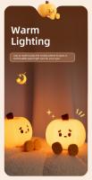 Lámpara De Noche De Calabaza Halloween En Silicona Suave Luz Segura Para Decoración De Habitación Timable Y Ajustable Regalos Para Niños Y Bebés - details 3
