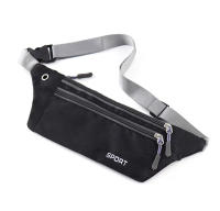 MEJORADA Riñonera ligera plana para deporte running,con tres cremalleras.impermeable para aire libre.Medida 32*19*10cm - details 3