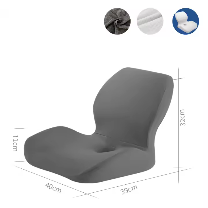 Cojín De Esponja De Memoria Ortopédico Para Silla De Oficina Soporte Lumbar Coccix Cojín Para Coche Almohada Estudiantil - 1