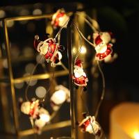 Cadena De Luces Navideñas 2M Con 20 LEDs De Santa Claus Y Navajas De Nieve Encendidas Por Batería Para Fiestas De Año Nuevo Y Bodas Decoración De Arco Iris De Hadas - details 11