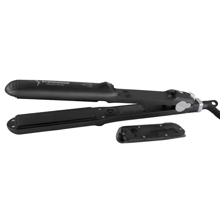 Steampod Hierro De Peluquería Profesional Cerámico Ajustable En Temperatura Con Pantalla LED Viajero PTC Placa Para Cabello Corto Seco Y Humedo 140-230°C - 1