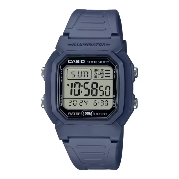 Reloj Casio Digital W-800H-2AVES Resistente Al Agua Hombre - 1