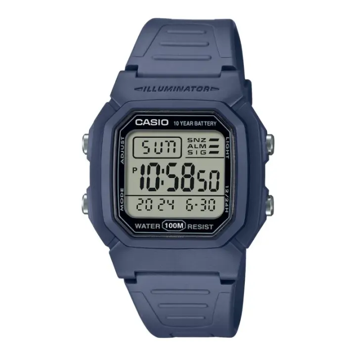 Reloj Casio Digital W-800H-2AVES Resistente Al Agua Hombre - 1