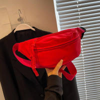 Bolsa De Cintura Para Mujer Nueva En Lona Estilo Coreano Portátil Con Cierre De Cremallera Bolsa De Hombro Y Pecho Deportiva Casual Unisex - details 14