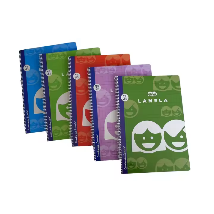 Paquete 5 Cuaderno Basico Lamela A5 (LIBRETA PEQUEÑA) Cuarto 40 Hojas 3mm,Cubierta cartón - TAPA BLANDA - ¡¡¡OJO!!! - 1