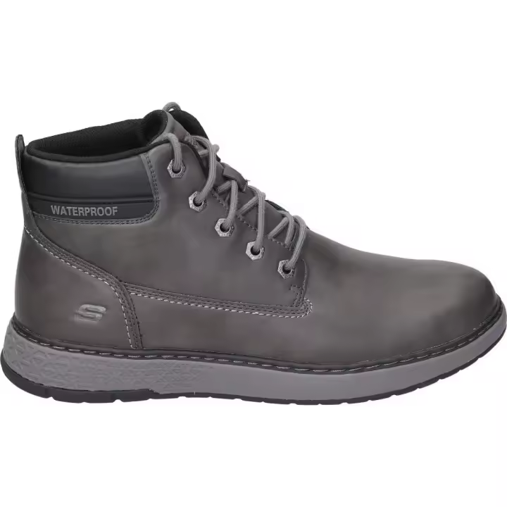 SKECHERS | Botas Skechers Relaxed Fit: Garlan Deno para Hombre – Botas Casual en Color Gris – Botas Cómodas con Cierre de Cordones – Para Invierno – Cómodas y Versátiles – Modelo 205235-CHAR - 1
