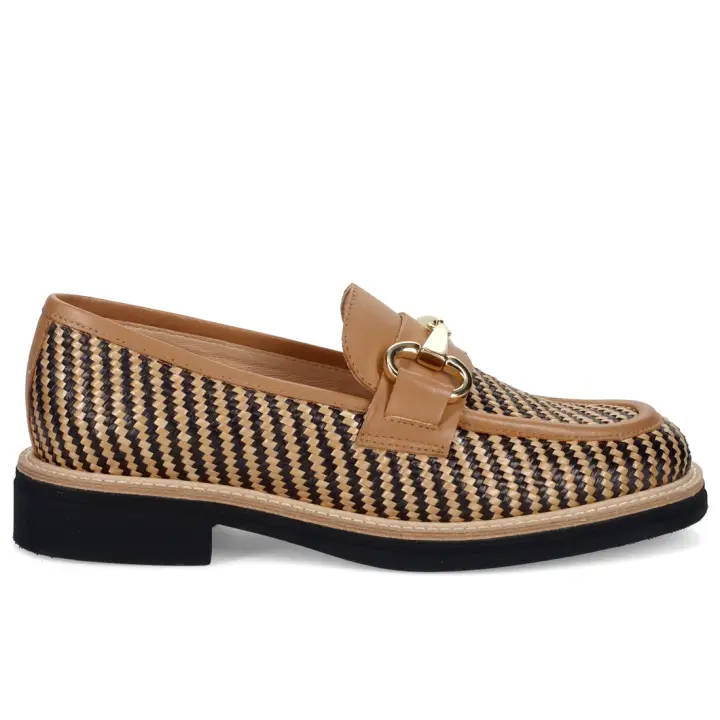 Mtiempo para Mujer Luca Grossi en Piel y textil de color Canela y Negro L068M - 1