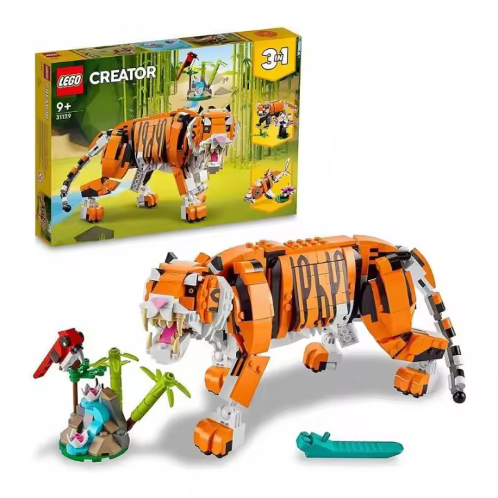 LEGO 31129 Creator 3 en1 Tigre Majestuoso Panda o Pez Juguete de Construcción - 1
