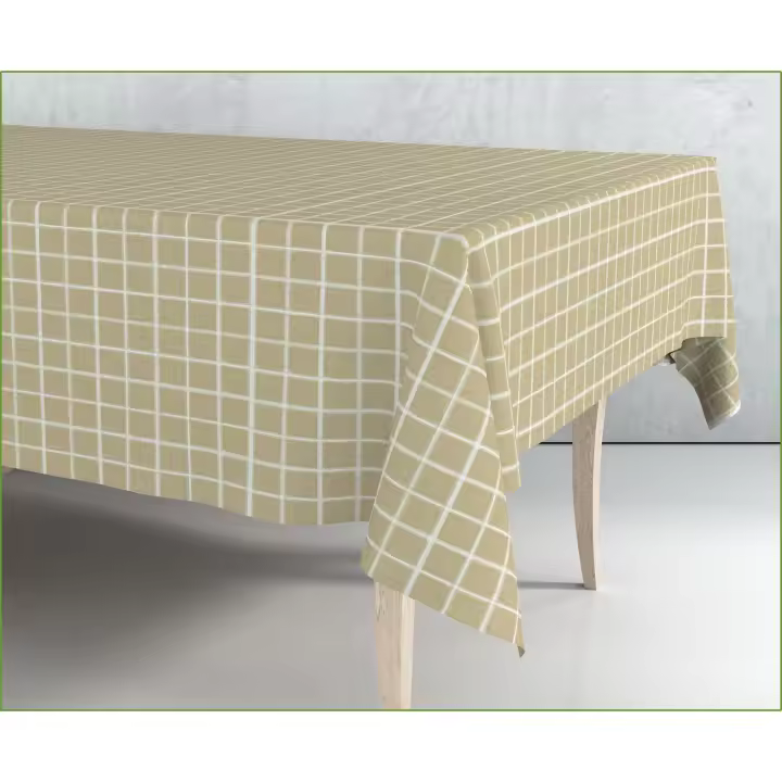 Mantel de Hule Estampado por Metros - Cuadros Clásico Marrón 43330-2    mantel por metros; manteles; mantel barato; mantel jardín - 1