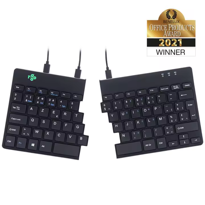 Teclado Dividido Ergonómico Negro R-Go Tools BE - 1