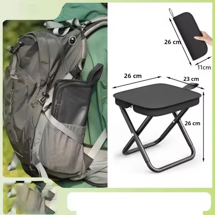 Pequeño Taburete Plegable Para Exteriores Estuche De Lápices Portátil Para Pesca Y Camping Asiento De Mano Para Viajes Y Ocio - 1