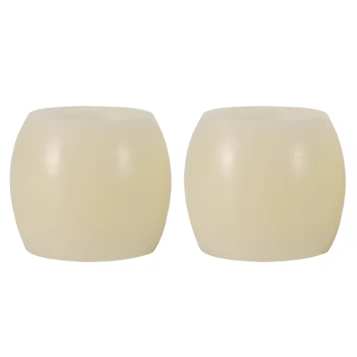 2 velas LED ovaladas sin llama con forma de huevo que funcionan con pilas y con llama oscilante - 1