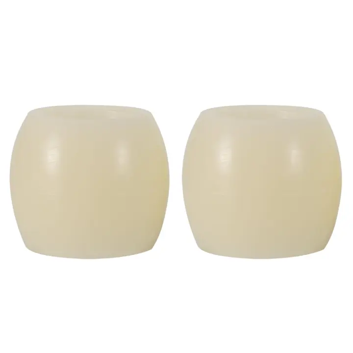 2 velas LED ovaladas sin llama con forma de huevo que funcionan con pilas y con llama oscilante - 1