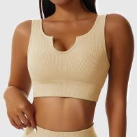 NCLAGEN Sujetador Deportivo Para Mujer Sin Aros Con Cuello En Forma De U Y Ribbed Alta Soporte Para Gimnasio Yoga Fitness Running Push up Top De Entrenamiento Secado Rápido - details 8