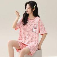 Nuevo Set De Pijamas Para Mujer Con Manga Corta Y Shorts Estilo Manga De Estudiante Dibujos Animados Verano Loungewear Poliéster Cuello Redondo - details 4