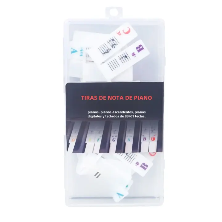 Pegatinas De Teclado De Piano Marcador Rake Notas Para 61 88 Teclas Blancas Y Negras Musicales Teclado Electrónico Removible - 1