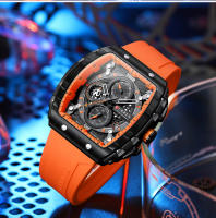 Reloj De Pulsera Curren 8442 Para Hombre Estilo Business Y Casual Cronógrafo De 6 Manos Reloj De Cuarzo Lujo Y Moda Resistente Al Agua Material De Correa Silicona Y Caja De Aleación Dial De Cristal De Zafiro - details 20