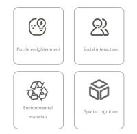 Juguetes Educativos Para Niños Bloques De Construcción Creativos Pyramide Plegable Con Música Material Plástico Sin Batería - details 1