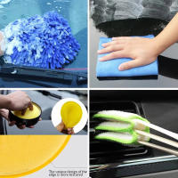 ZFOUEK Set De 17 Pinceles Para Detalle De Coche Limpieza De Automóvil Cepillos Esponjas Toallas Herramientas Para Limpieza De Ventanas Ruedas Polvo Suciedad - details 5